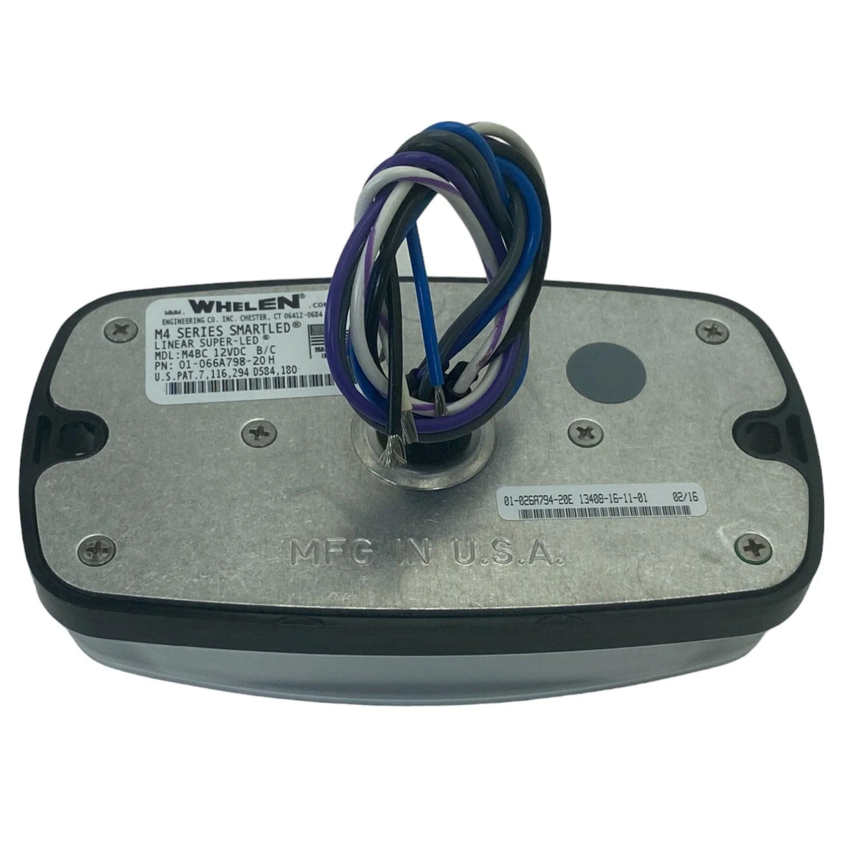 01-066A798-20 Whelen Lighthead LED Flasher M4BC 12VDC - Truck To Trailer