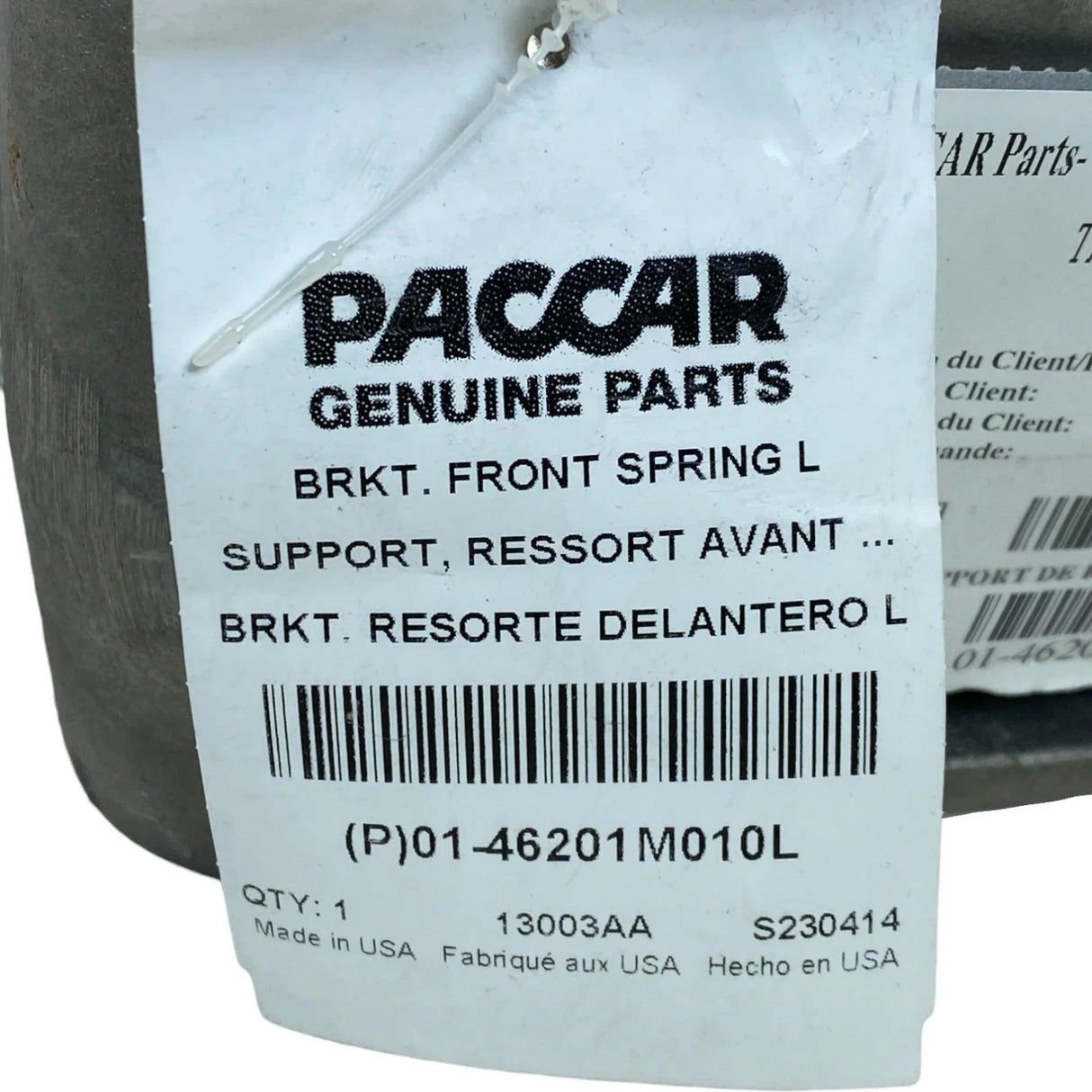 01-46201M010L Genuine Peterbilt Left Spring Hanger Steer Axle for Peterbilt 320 - Truck To Trailer