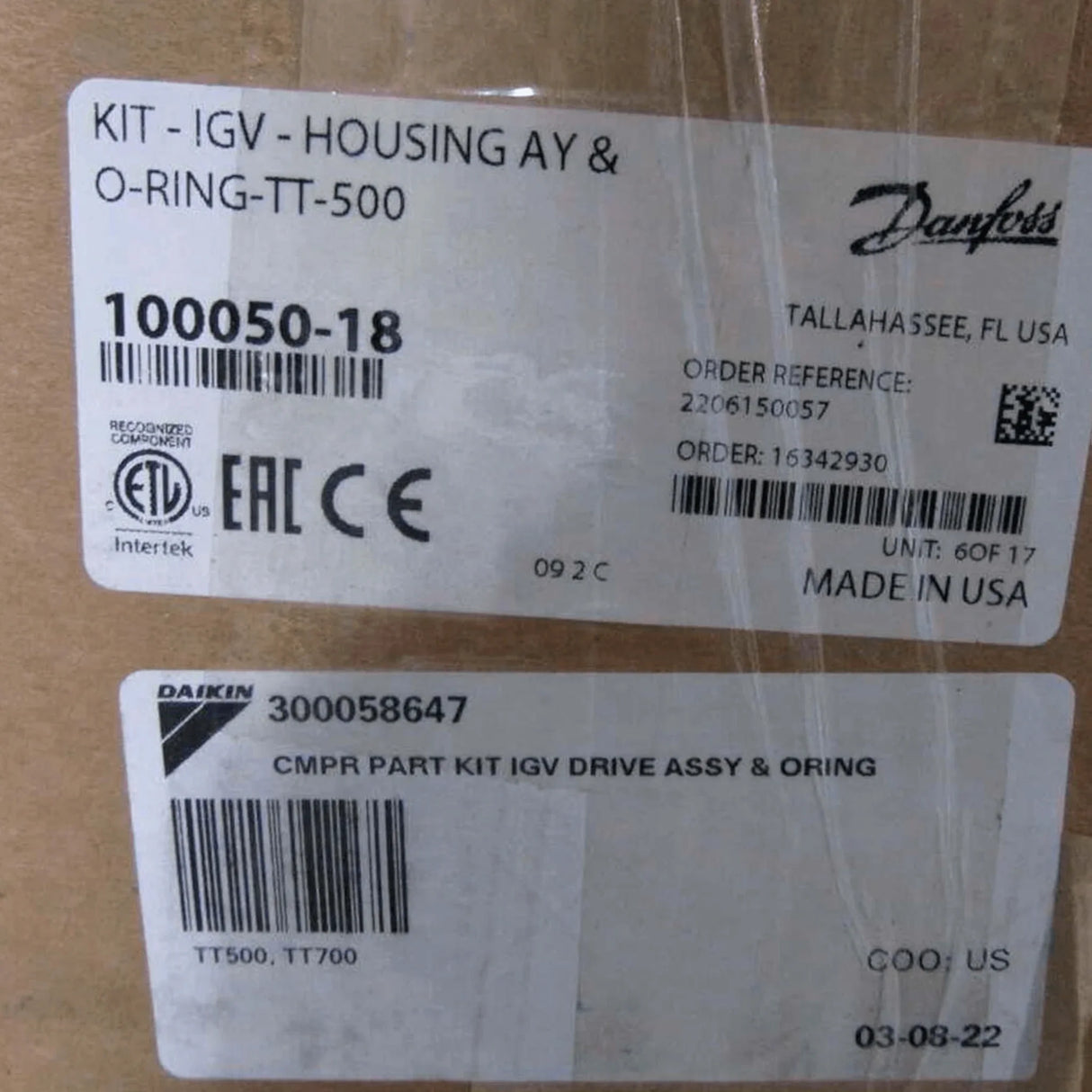 100050-18 Genuine Daikin Turbocor Igv Housing Drive Assembly - Truck To Trailer