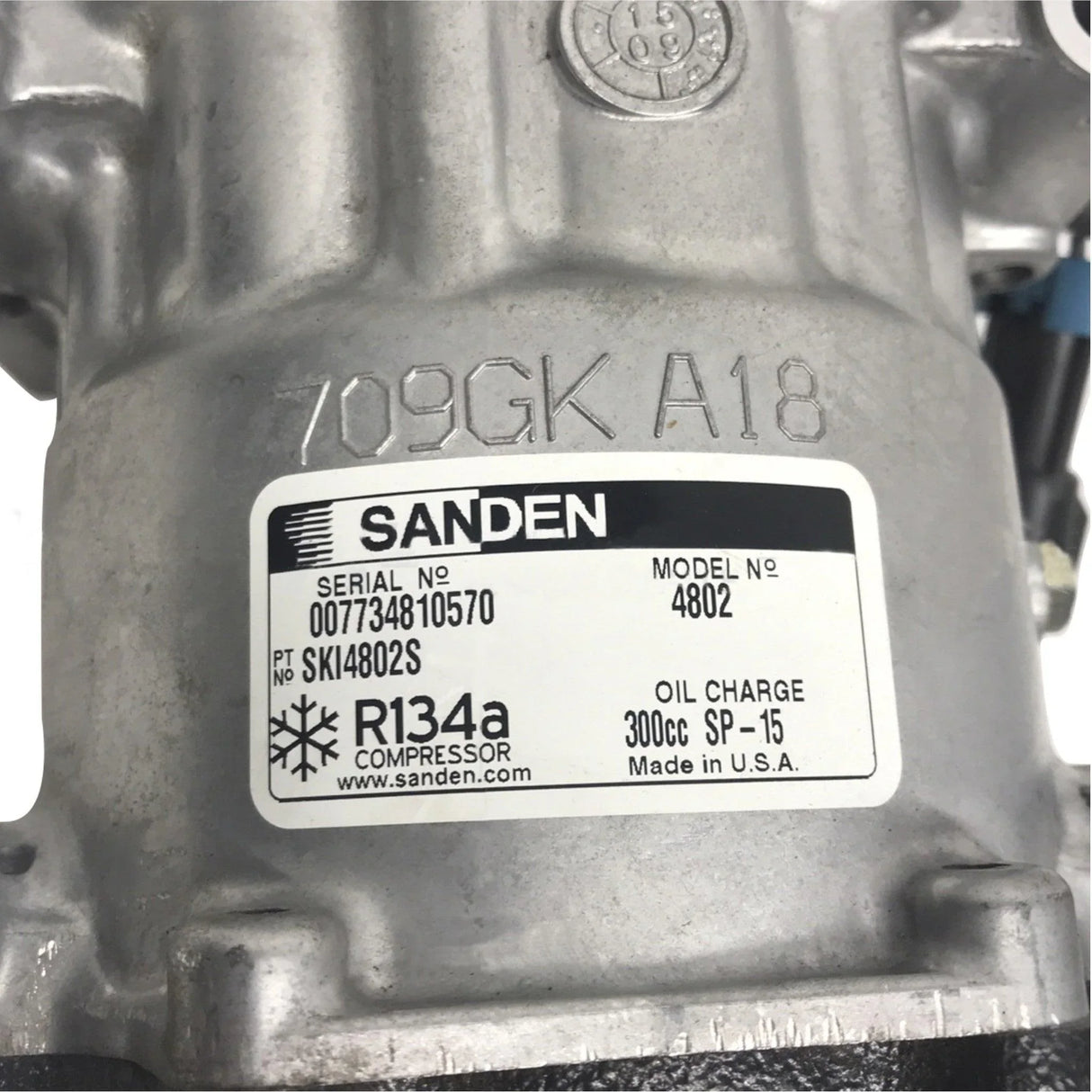22-65770-000 Genuine Sanden 4802S A/C Air Compressor For Freightliner Cascadia - Truck To Trailer