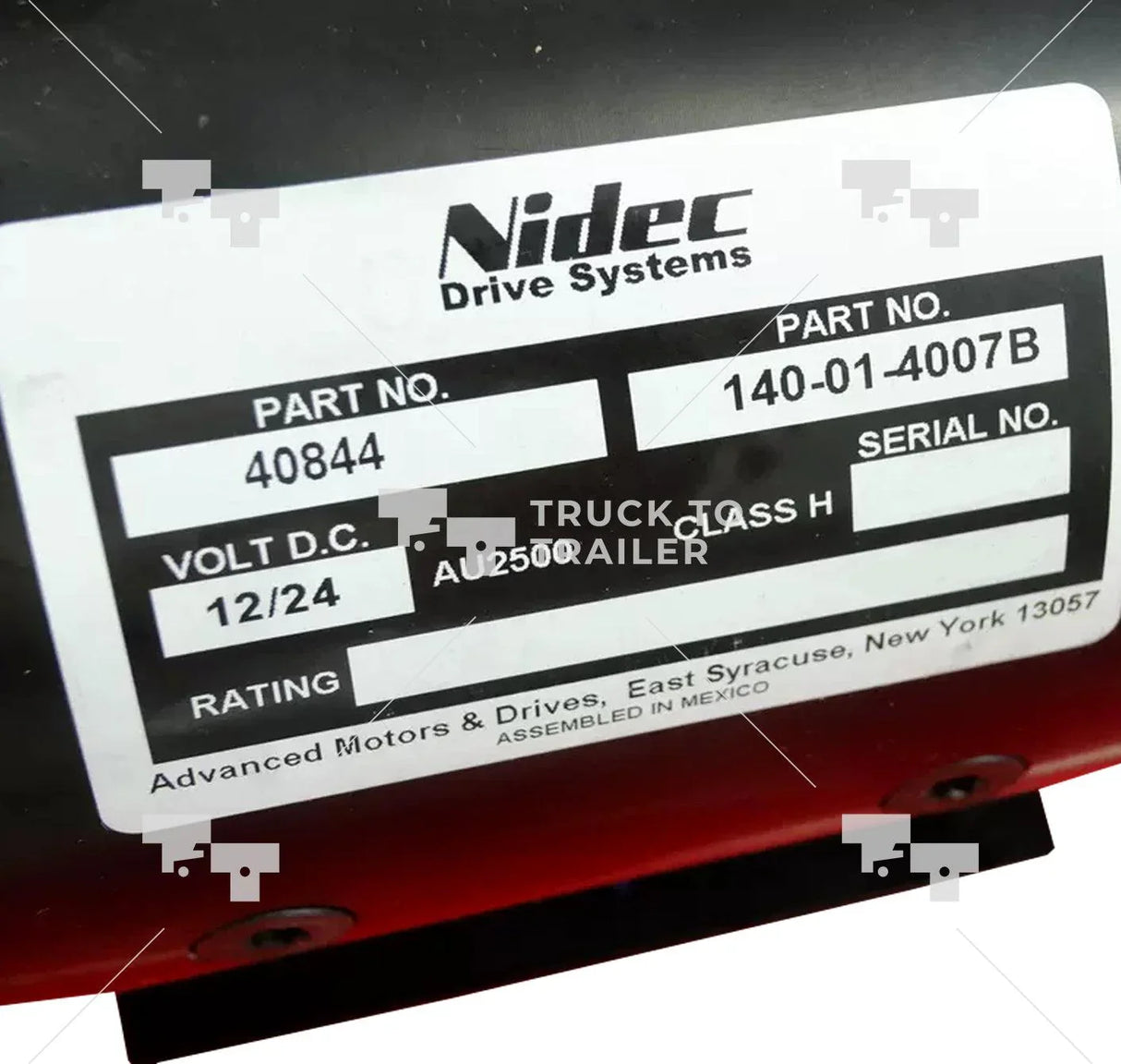 140-01-4007B Oem Nidec Motor Electric 12-24 Volt Dc - Truck To Trailer