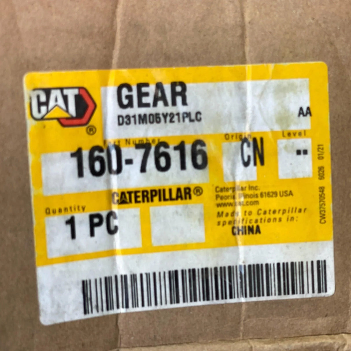 CA1607616 Genuine Cat Gear / D6R D6R II D6R LGP D6R STD D6R XL - Truck To Trailer