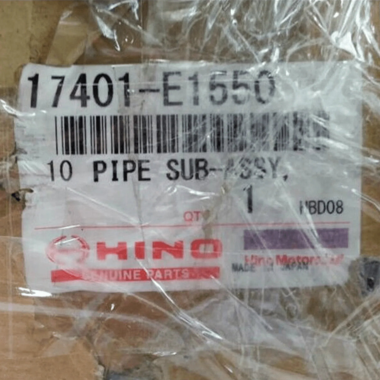 17401E1550 Genuine Hino Exhaust Pipe Sub-Assy - Truck To Trailer