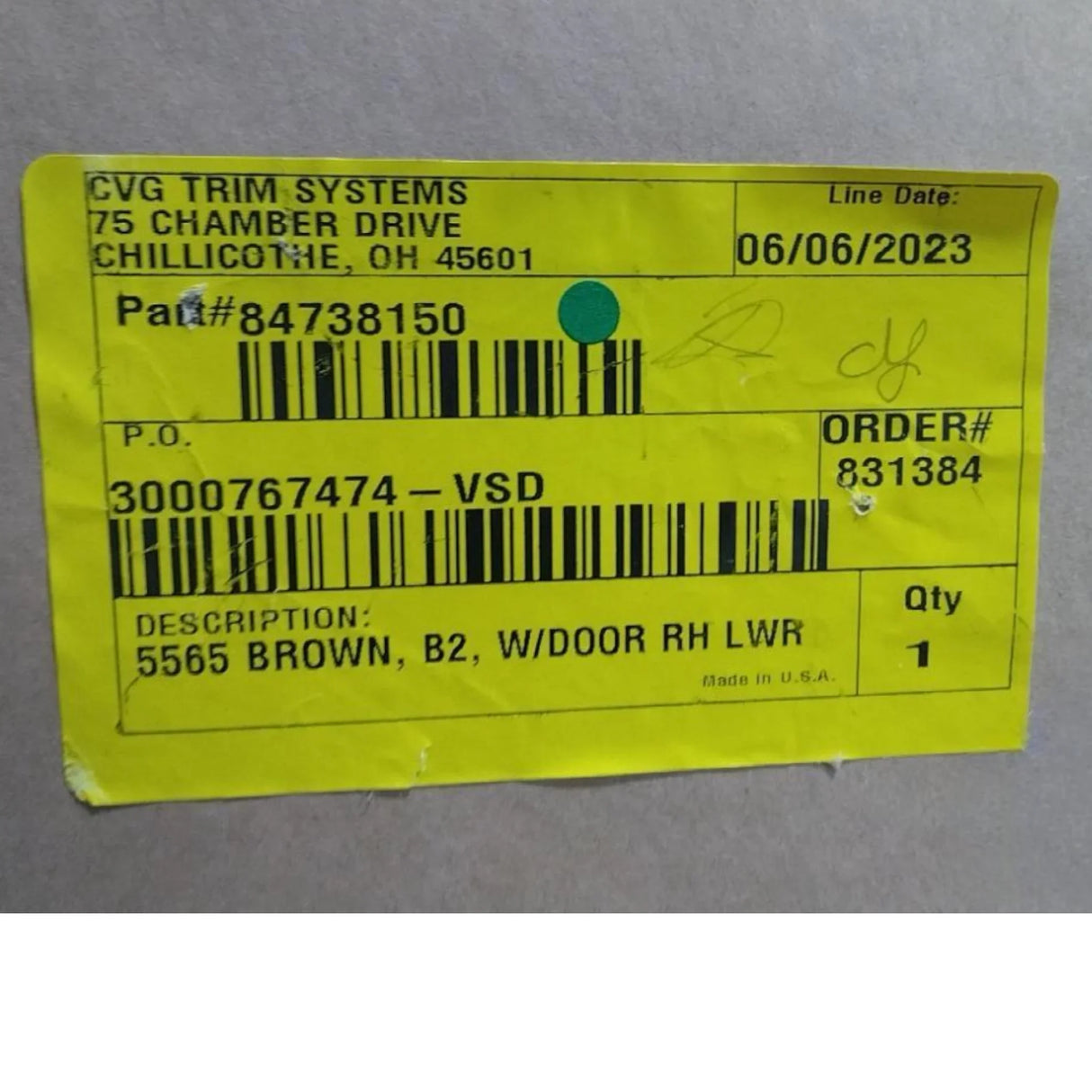 84726747 Genuine Volvo Headlining - Truck To Trailer