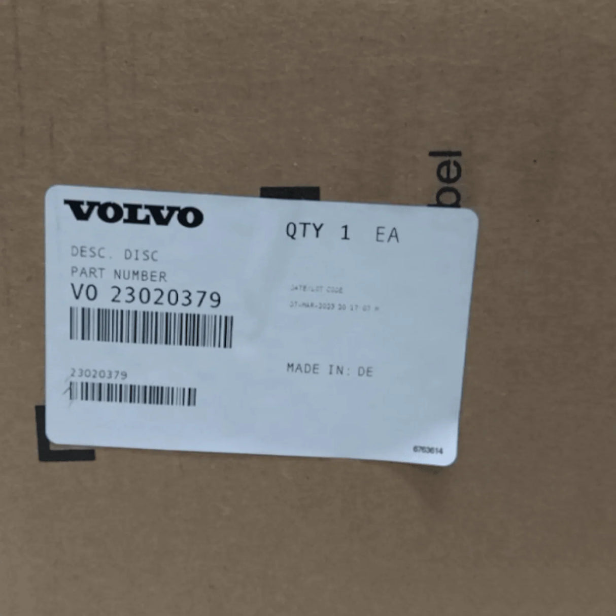 23020379 Genuine Volvo Disc - Truck To Trailer