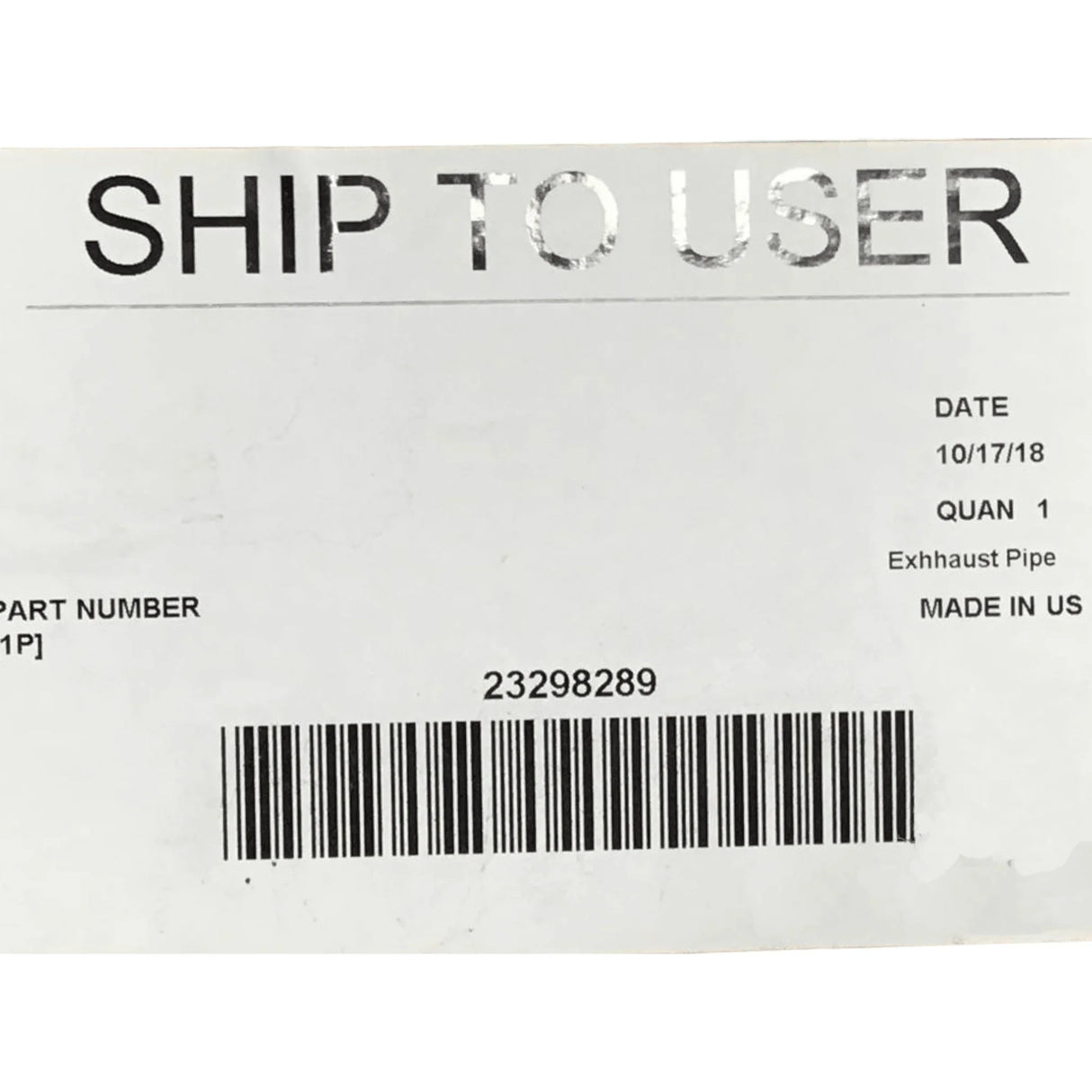 23298289 Genuine Volvo Exhaust Pipe - Truck To Trailer