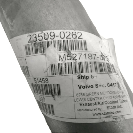 23509-0262 Genuine Volvo Pipe - Truck To Trailer