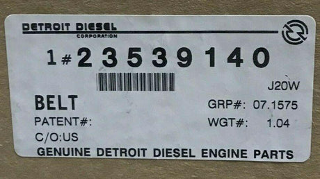 DDE-23539140 Oem Detroit Diesel Belt - Truck To Trailer