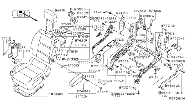 87300-ZQ01A Genuine Nissan Cushion Assembly - Truck To Trailer