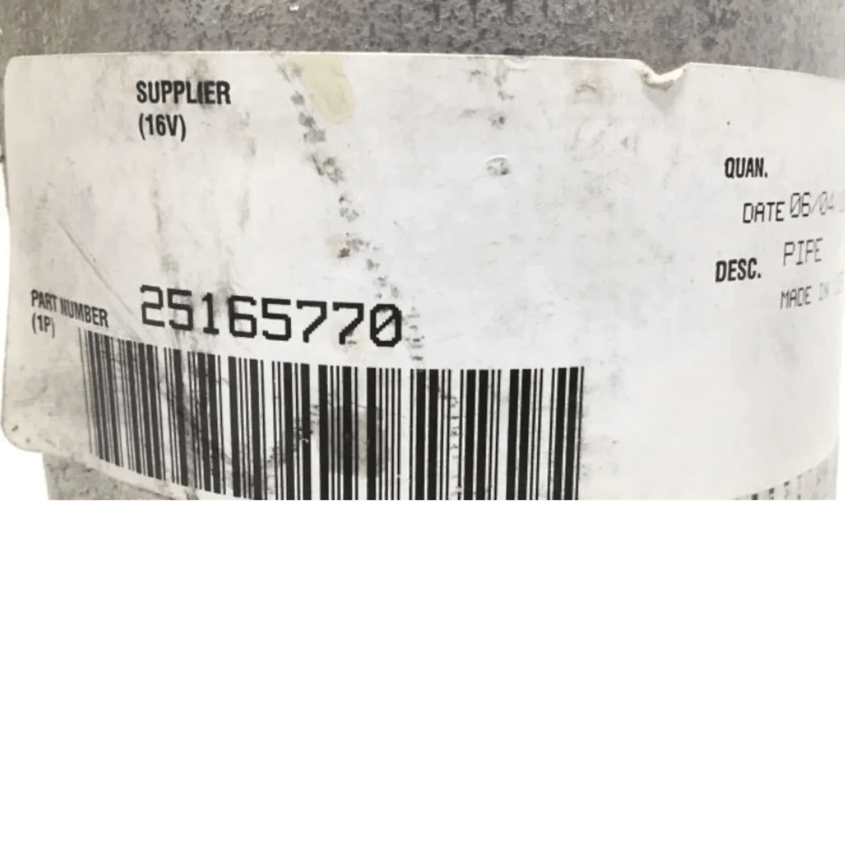 25165770 Genuine Volvo/Mack Pipe - Truck To Trailer