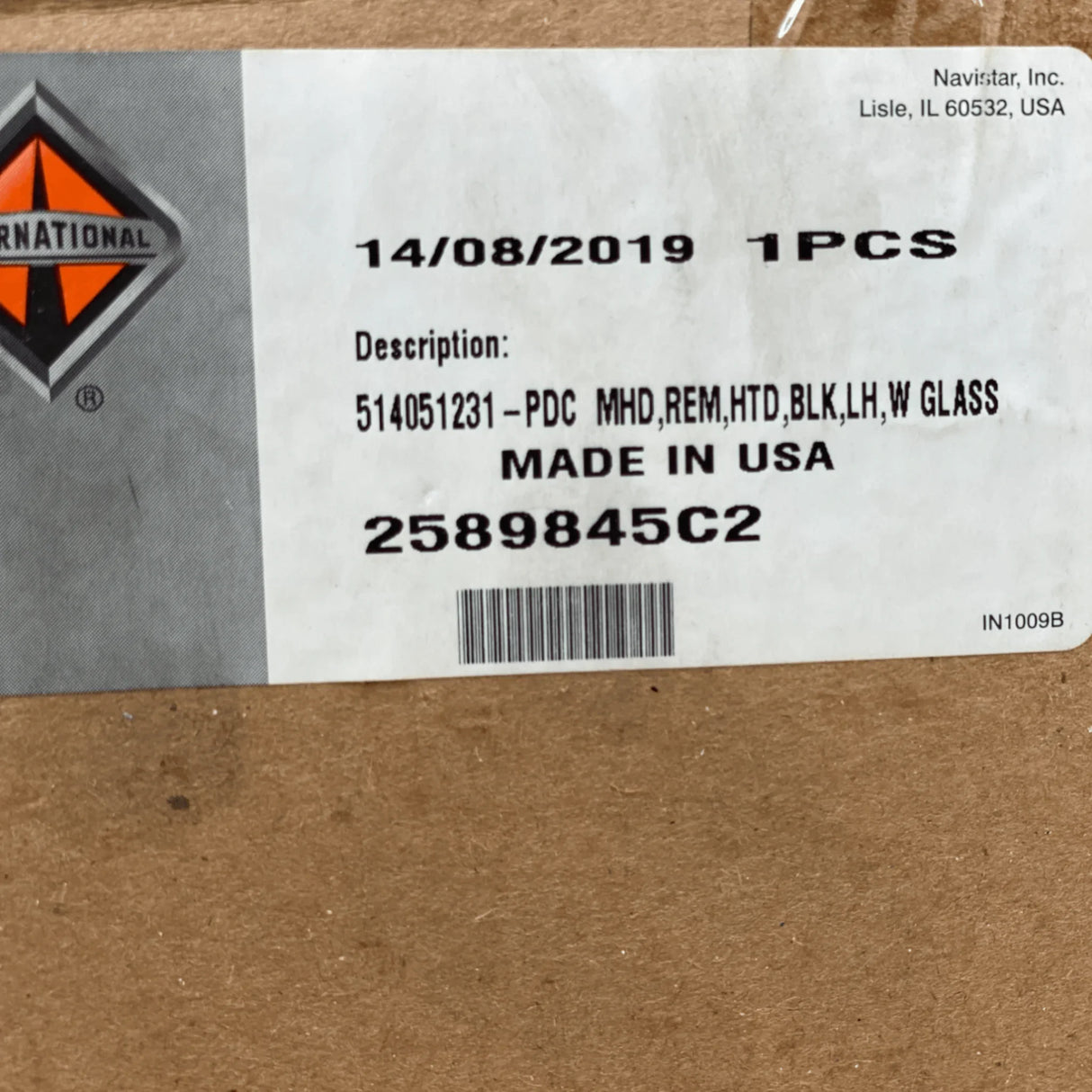 2589845C1 Genuine International Head Mirror Heated Remote Left - Truck To Trailer