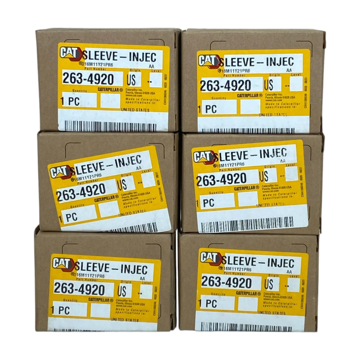263-4920 Genuine Caterpillar Sleeve Injector Set Of 6 - Truck To Trailer