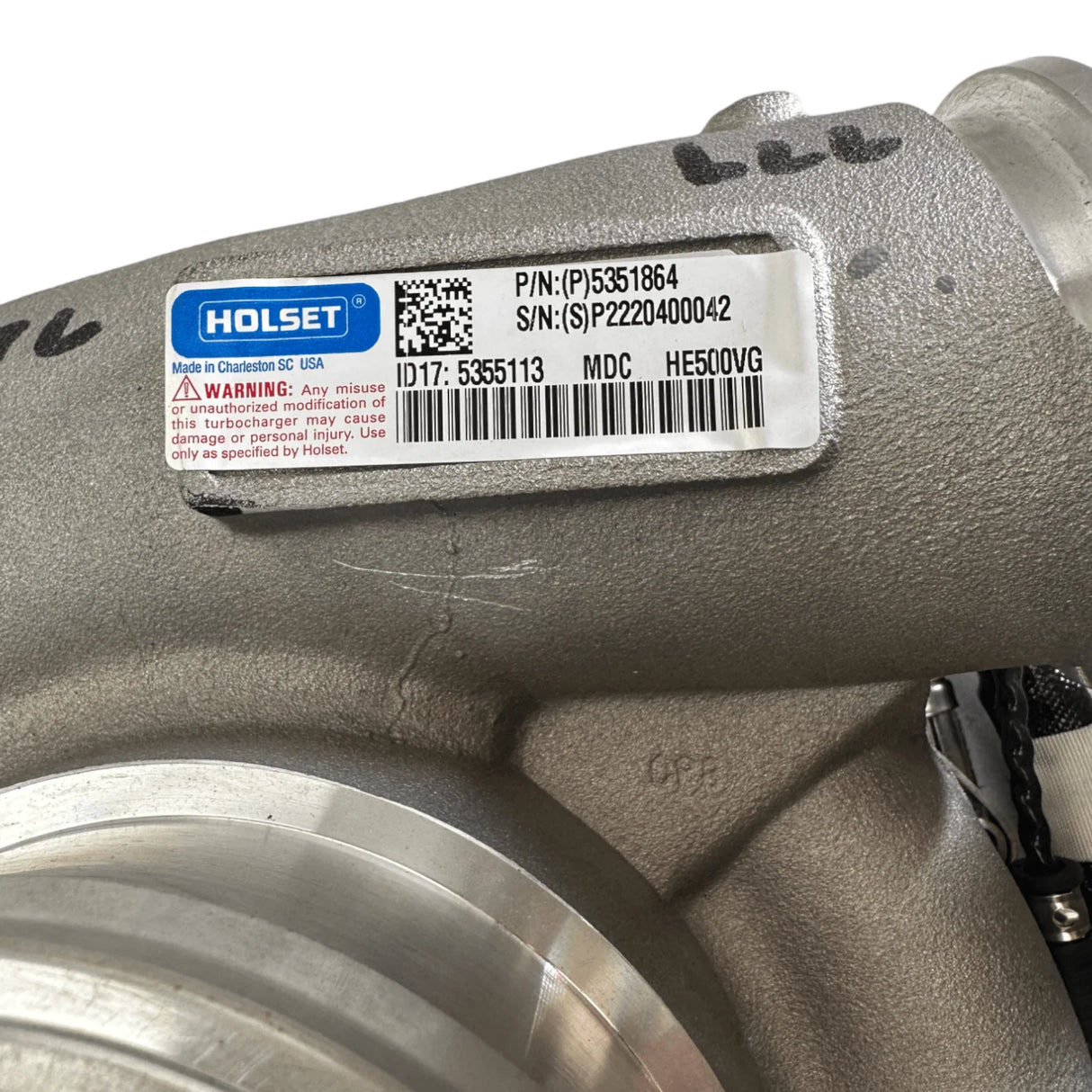 2842125 Genuine Paccar Mx 13 Epa 10 Holset Turbocharger With Actuator - Truck To Trailer