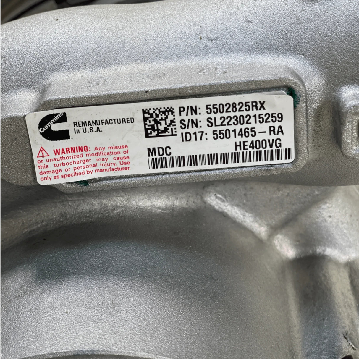 2882111 Genuine Cummins Turbocharger Vgt He451Ve For Cummins Isx15 14.9L - Truck To Trailer