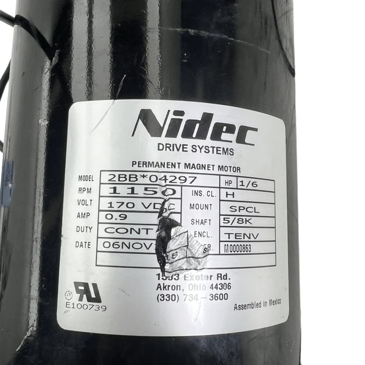 2BB04297 Genuine Nidec Permanent Magnet Motor - Truck To Trailer