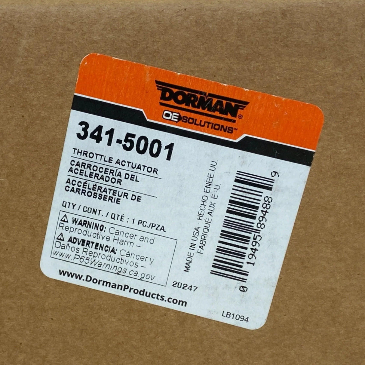 341-5001 Dorman Air Intake Throttle Valve - Truck To Trailer