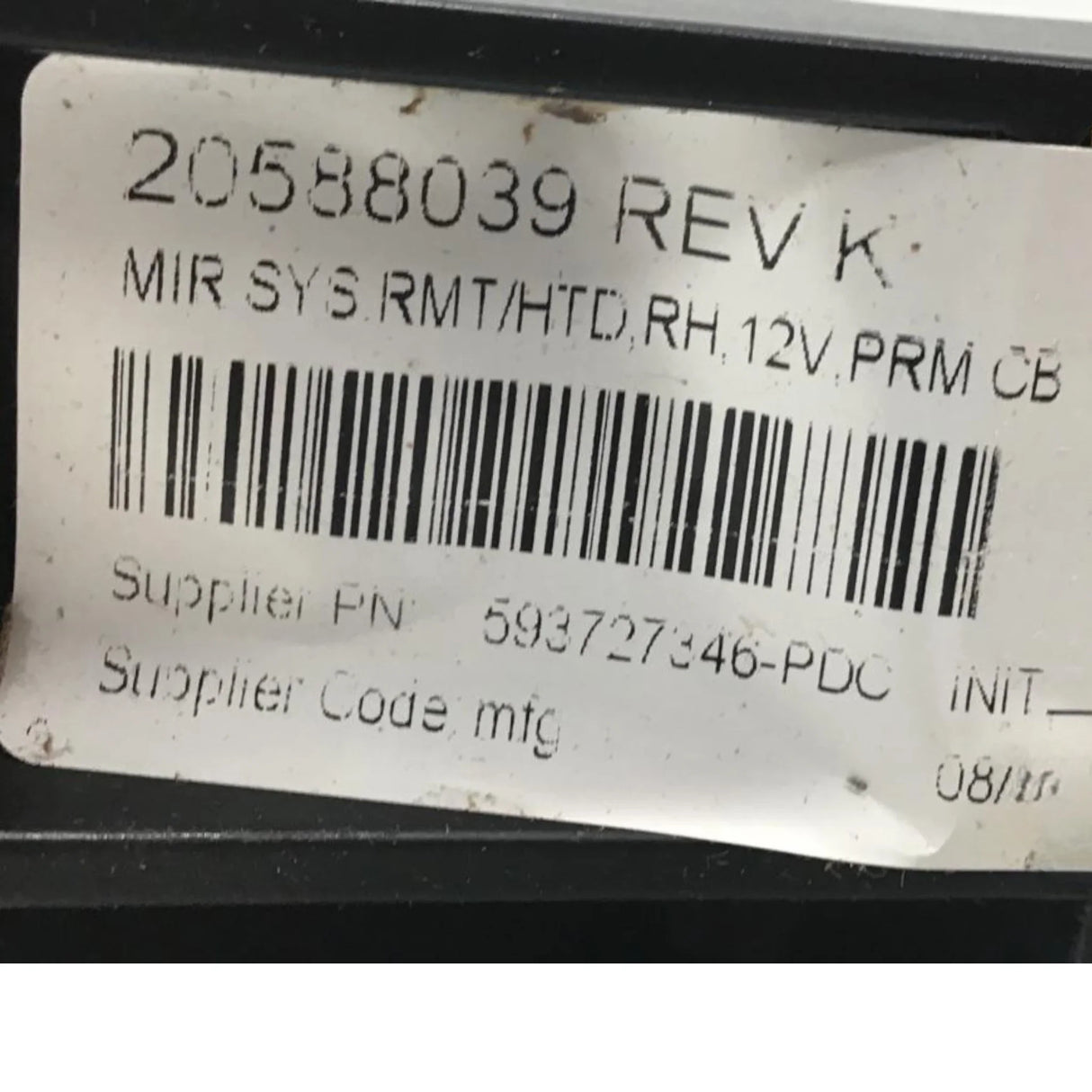 20588039 Genuine Volvo Right Mirror - Truck To Trailer