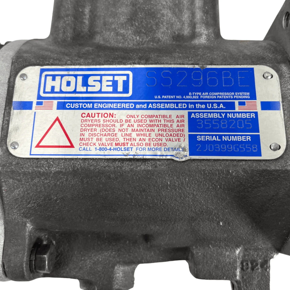 3558205NX Genuine Cummins 1 Cylinder Air Compressor - Truck To Trailer