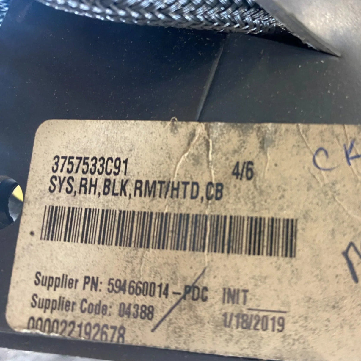 3757533C92 Genuine International Right Side Mirror Assembly - Truck To Trailer