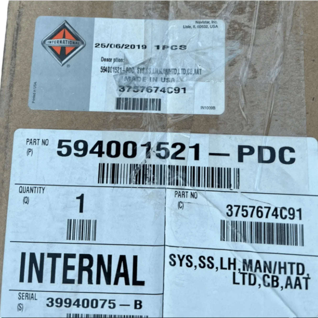 3735631C91 Oem International Mirror Rear View Lh - Truck To Trailer