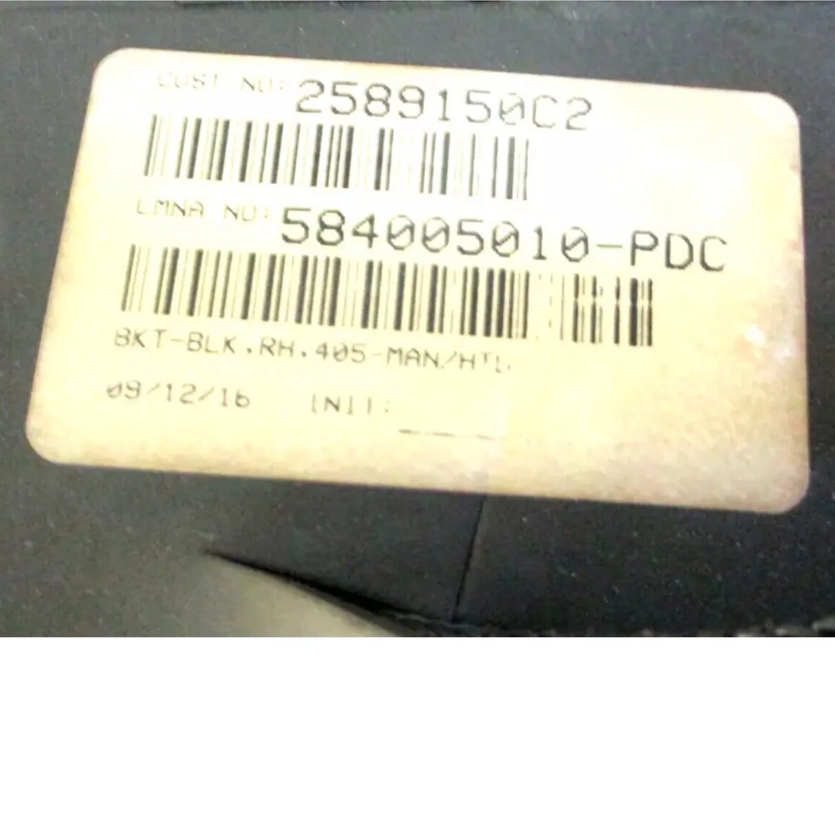 2589150C2 International Mirror Bracket Heated Black Right Hand - Truck To Trailer