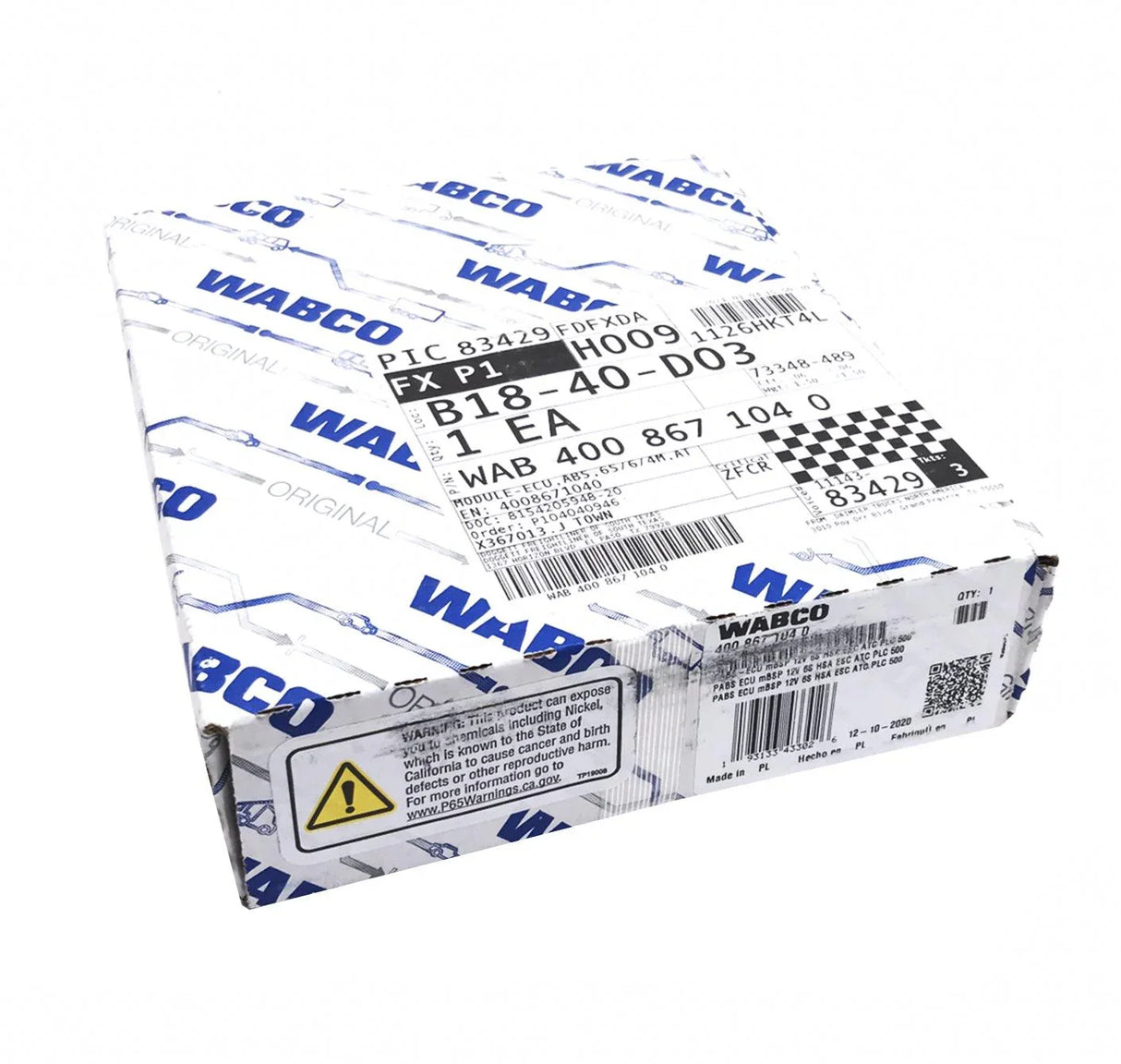 400 867 104 0 Genuine Wabco PABS-ECU Electronic Control Unit - Truck To Trailer