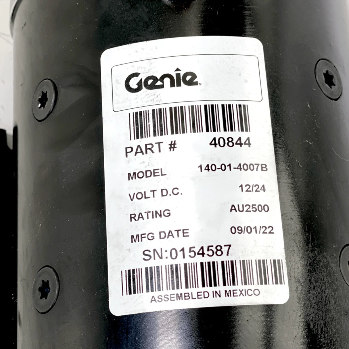 40844 Oem Genie Motor Electric 12-24 Volt Dc - Truck To Trailer