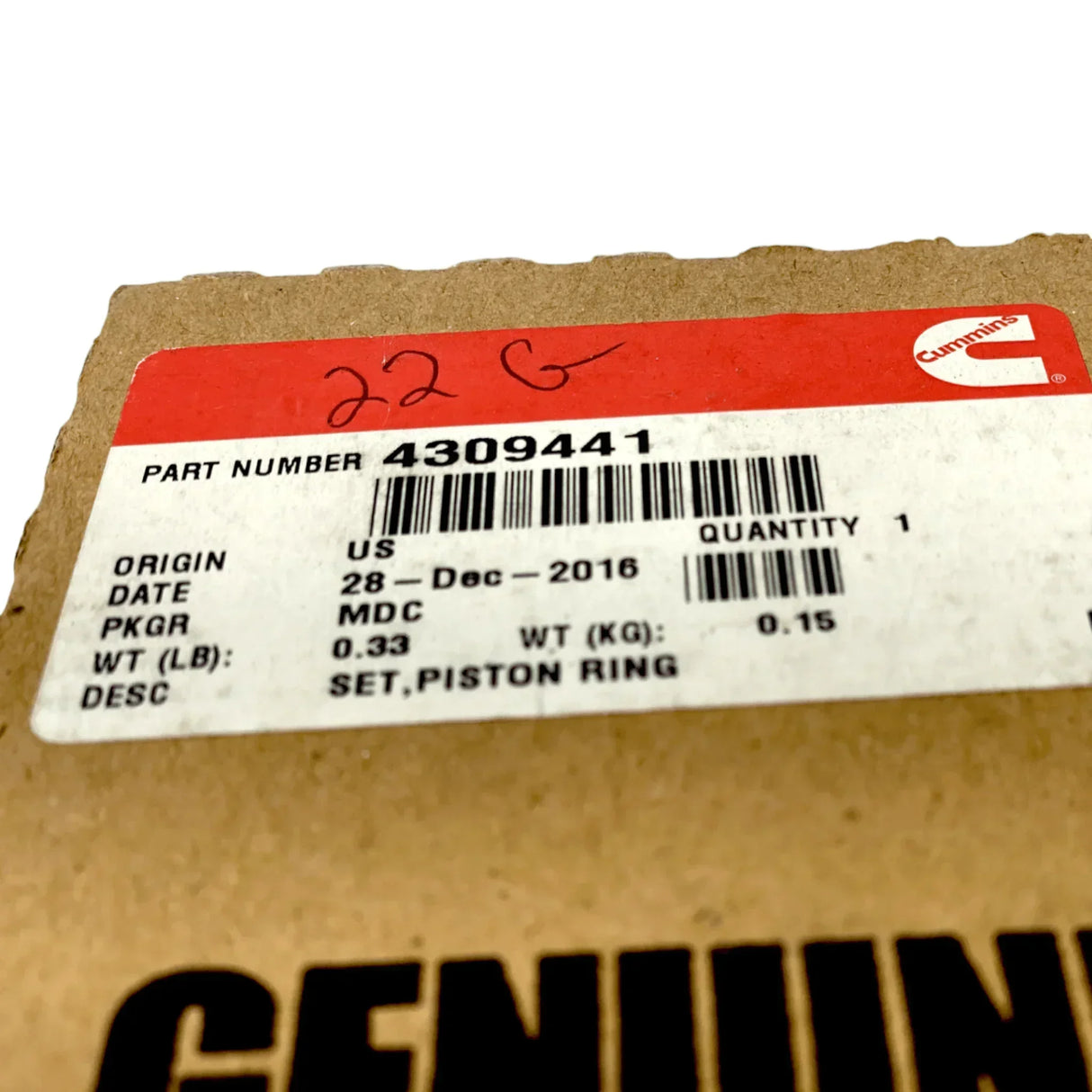 4309441 Genuine Cummins Piston Ring kit - Truck To Trailer