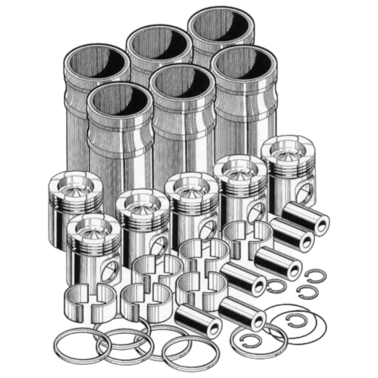 466103-001 Pai Engine Inframe Rebuilt Kit For International Dt466 Pln & Pn '93 - Truck To Trailer