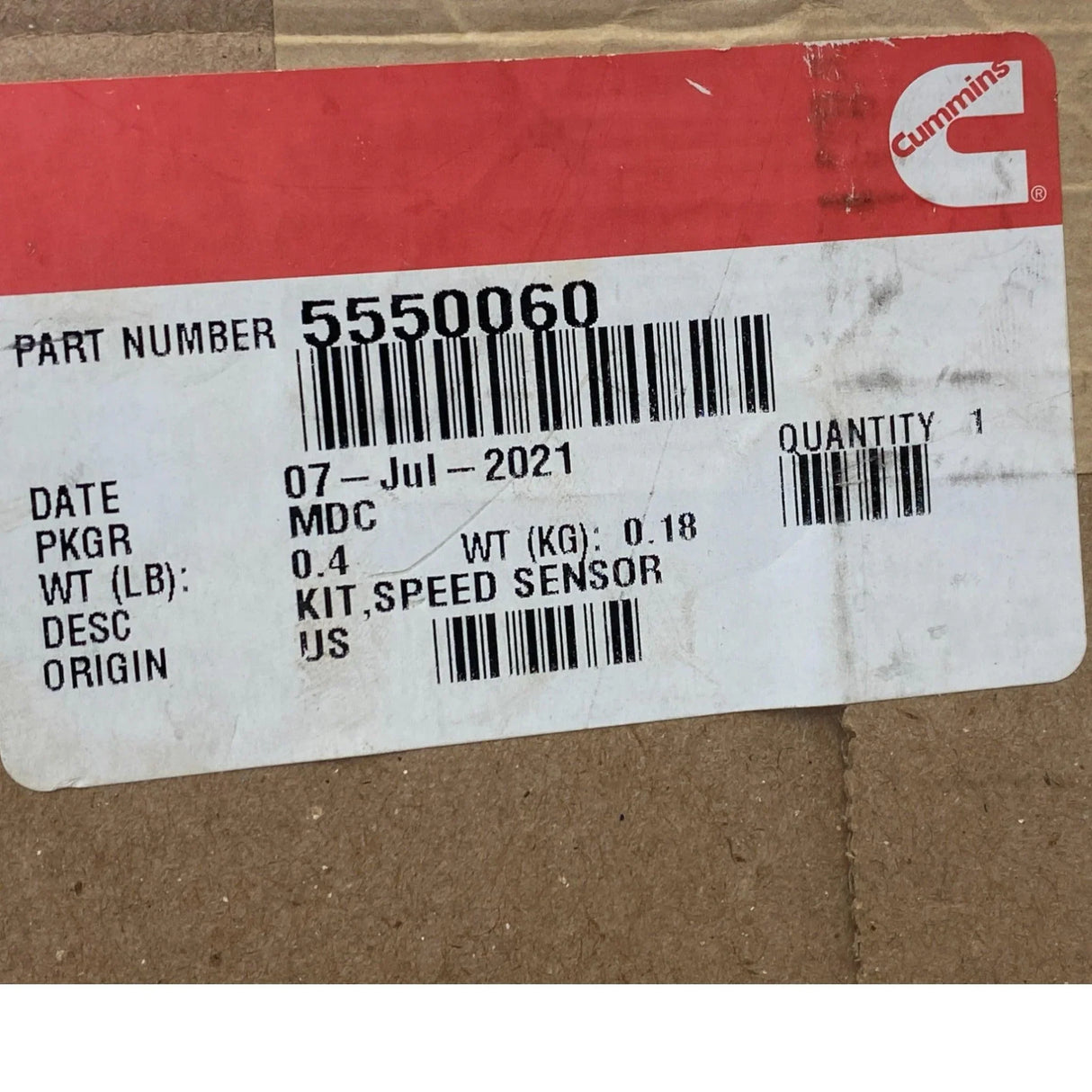 5550060 Genuine Cummins Speed Sensor Kit - Truck To Trailer