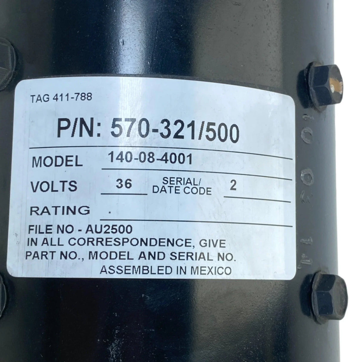 570-321/500 Raymond Electric Drive Motor 36V - Truck To Trailer