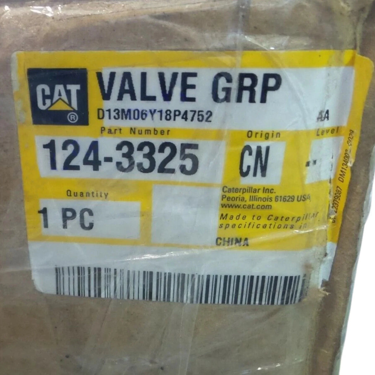 124-3325 Genuine CAT Valve - Truck To Trailer