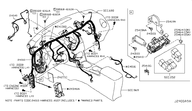 24010-1vy8d Genuine Nissan Main Harness - Truck To Trailer