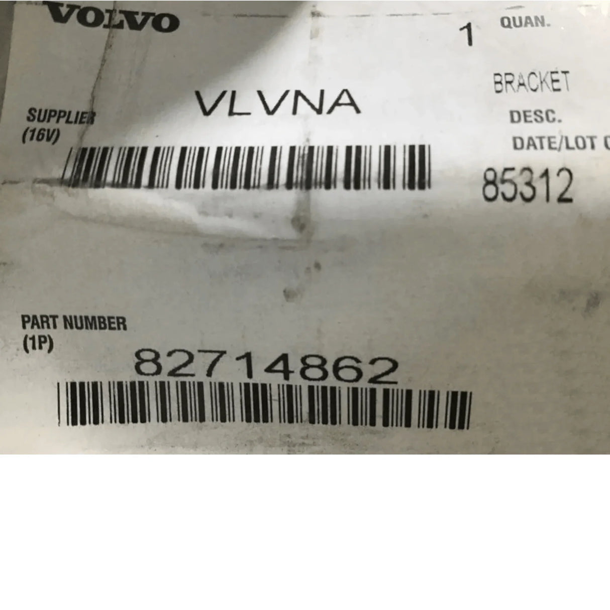 82714862 Genuine Volvo Bracket - Truck To Trailer