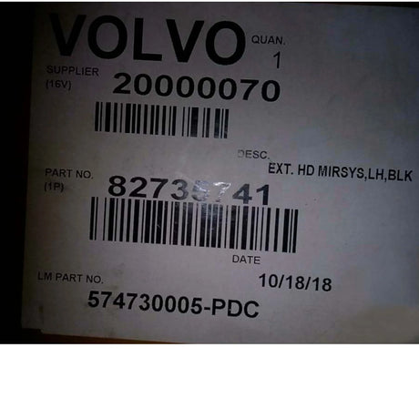 82735741 Genuine Volvo Mirror - Truck To Trailer