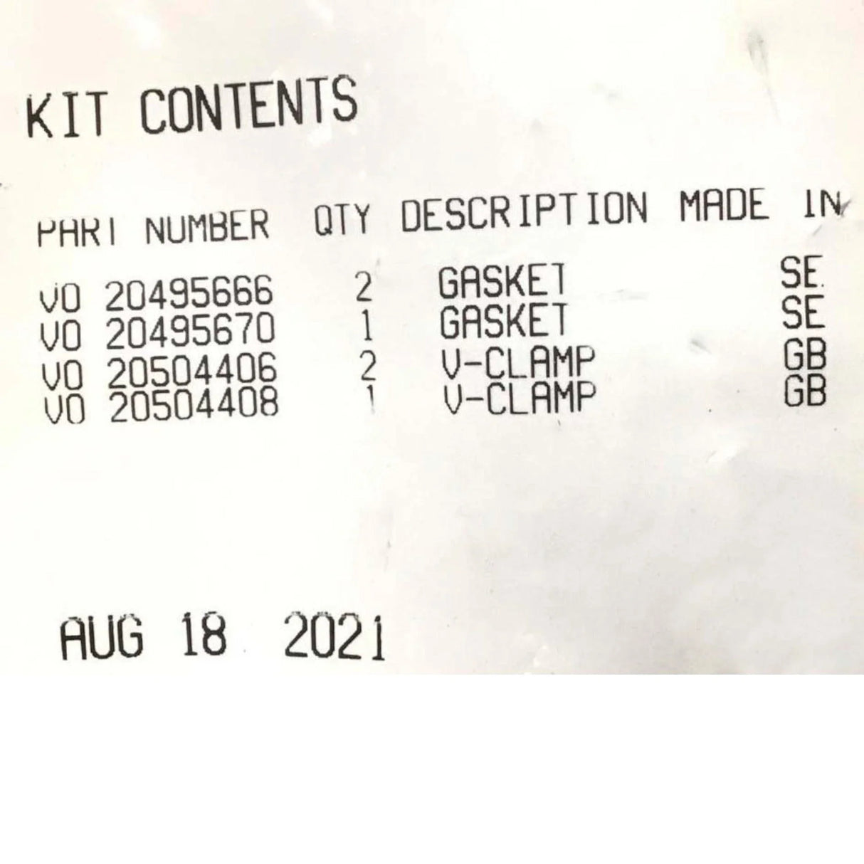 85113699 Genuine Volvo Kit - Truck To Trailer