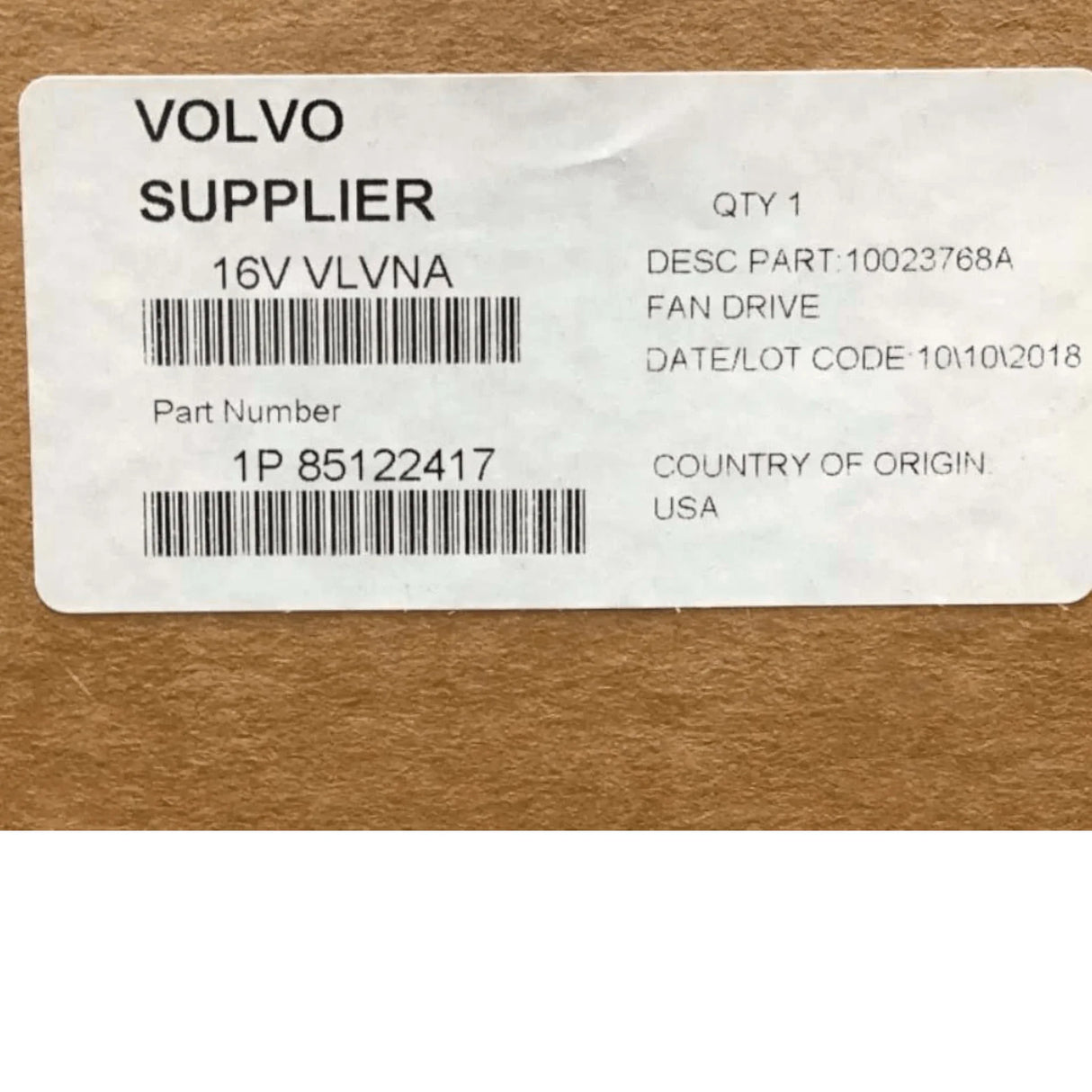 85122417 Genuine Volvo Fan Clutch - Truck To Trailer