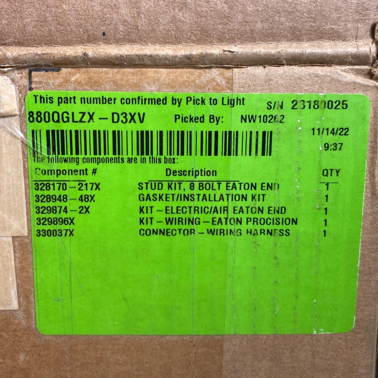 880QGLZX-D3XV Parker Chelsea PTO Power Take Off - Truck To Trailer