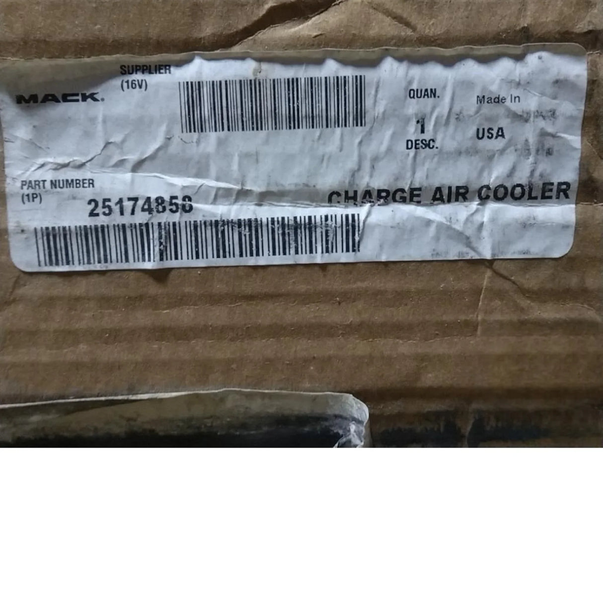 25174858 Genuine Mack Charge Air Cooler - Truck To Trailer