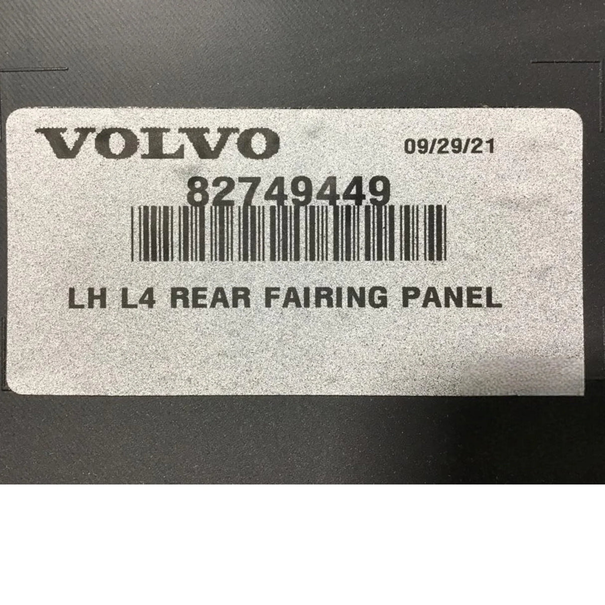 82749449 Genuine Volvo Chassis Fairing Black - Truck To Trailer