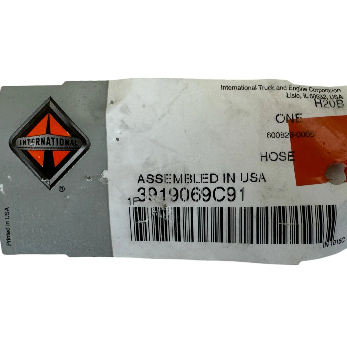 3919069C91 Genuine International Air Condition Dryer Hose - Truck To Trailer