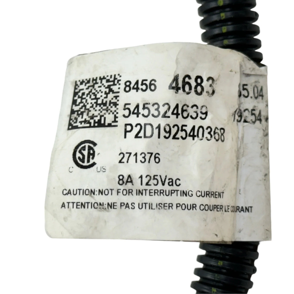 84564683 Genuine GM Engine Cooling Heater Cord - Truck To Trailer