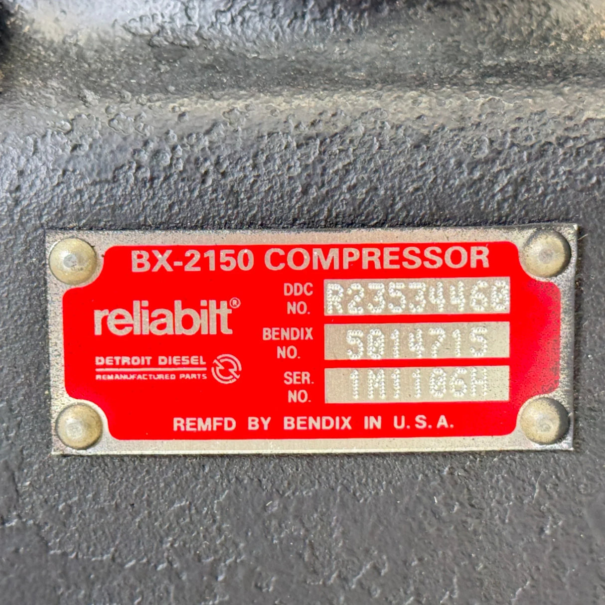 106439 Genuine Bendix Air Brake Compressor BX2150 - Truck To Trailer