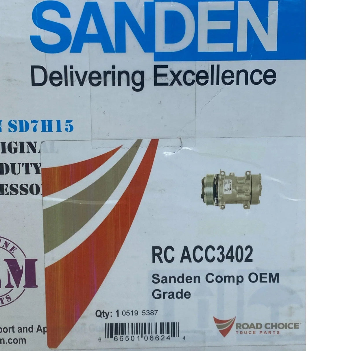 20501069 Genuine Sanden A/C Compressor For Volvo - Truck To Trailer