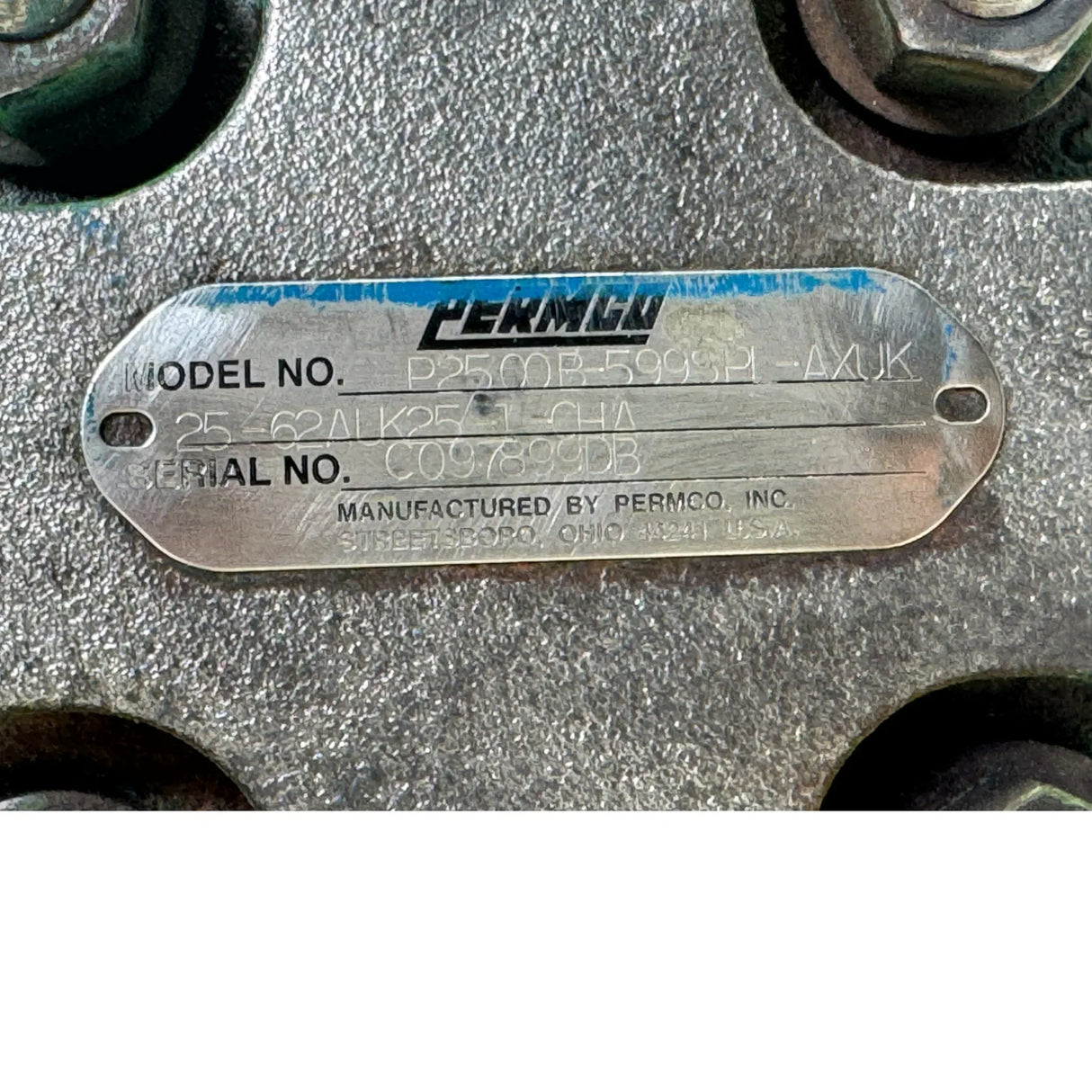 P2500B-599SPL-AXUK Genuine Permco Hydraulic Pump - Truck To Trailer