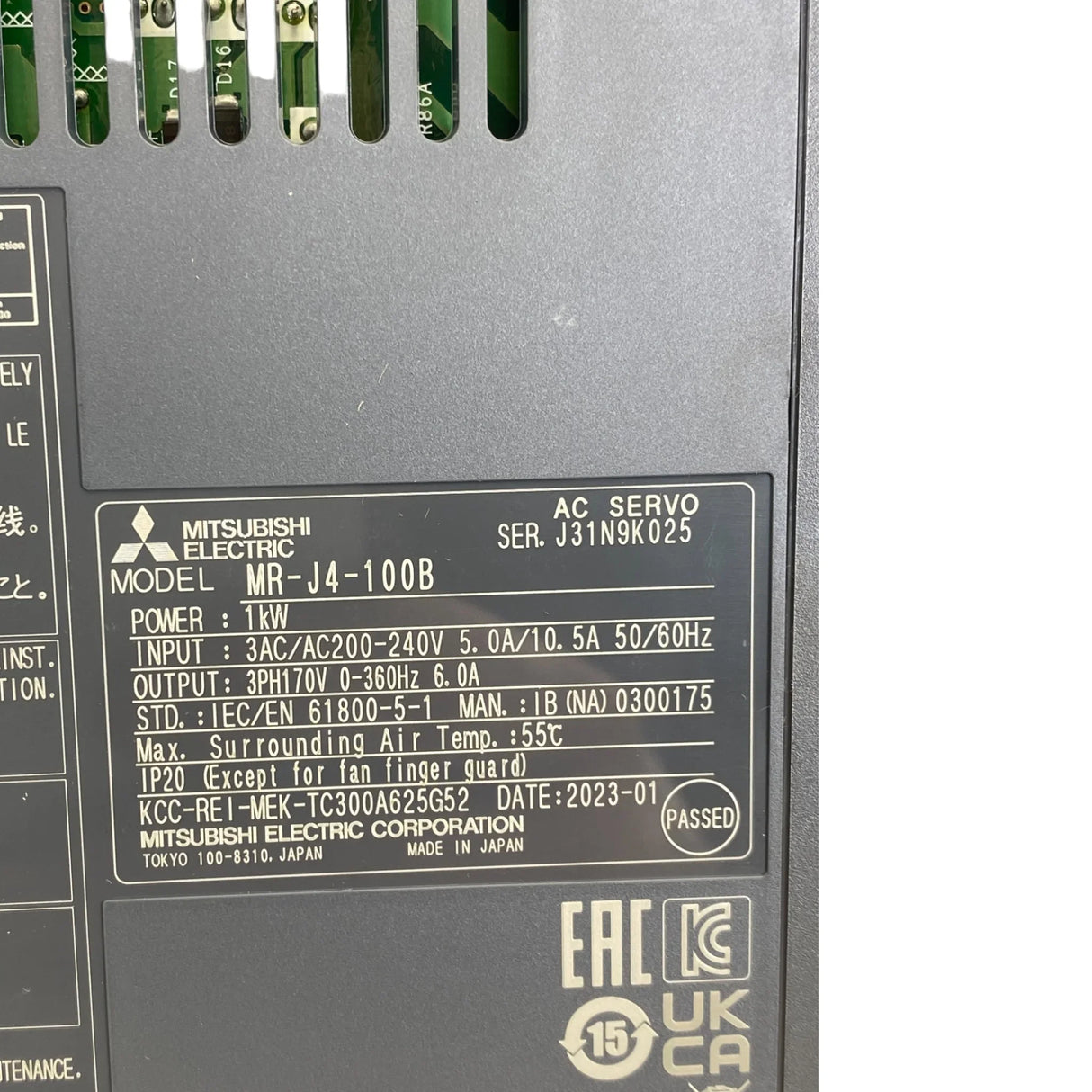 MR-J4-100B Genuine Mitsubishi AC Servo Amplifier - Truck To Trailer