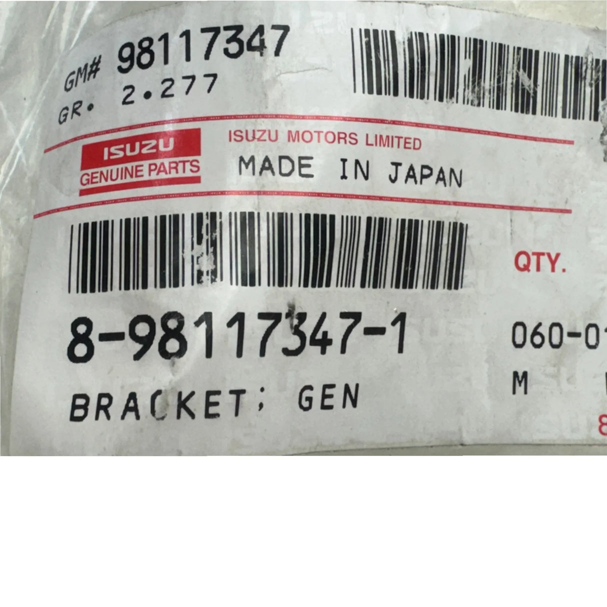 8-98117347-1 Genuine Isuzu Idler Pulley Bracket - Truck To Trailer