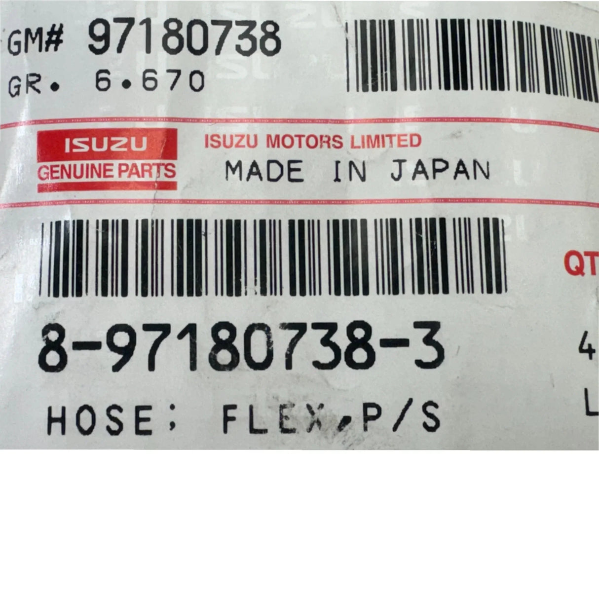 8971807383 Genuine Isuzu Flex Hose - Truck To Trailer