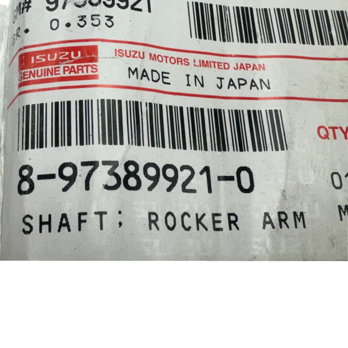 8973899210 Genuine Isuzu Rocker Arm Shaft - Truck To Trailer
