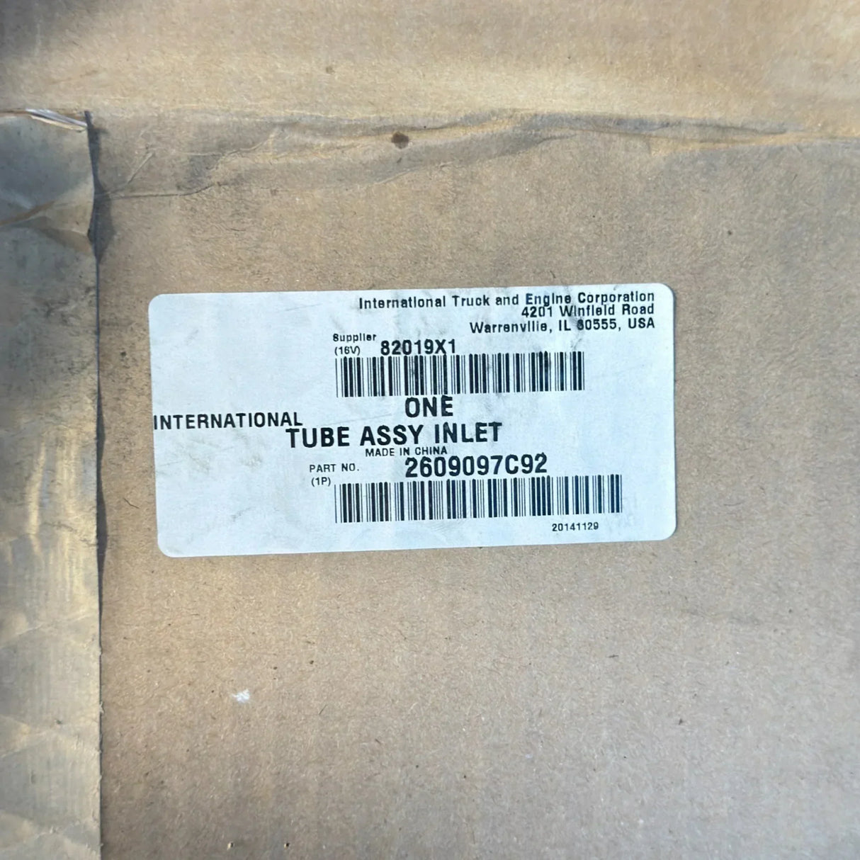 2513225C1 Genuine International Inlet Tube Assembly - Truck To Trailer